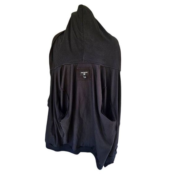 True Religion Men’s Black Full Zip Hoodie Sweatshirt Logo Drawstring Pockets L - Picture 6 of 10